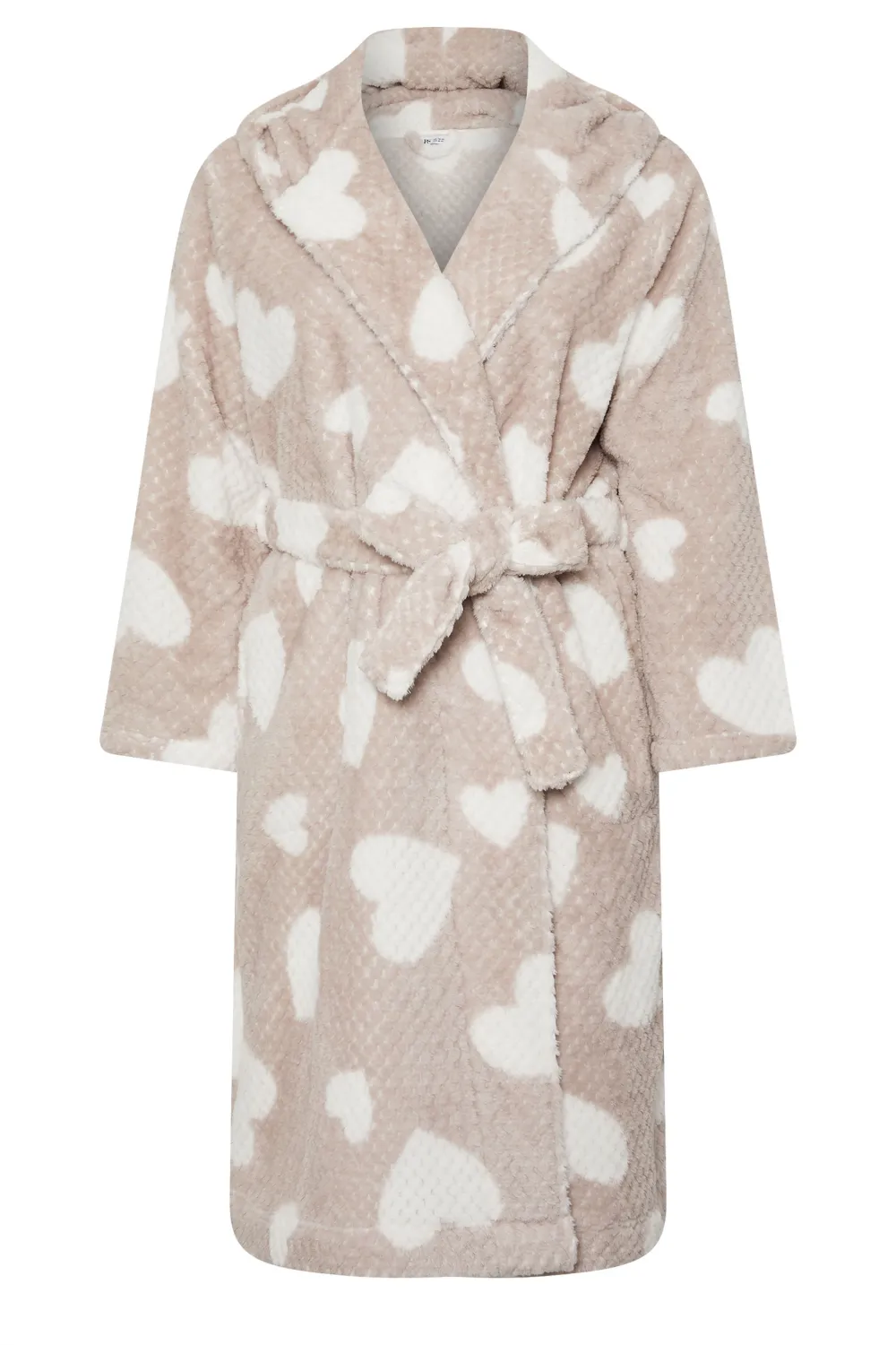 YOURS Curve Grey Star Honeycomb Dressing Gown