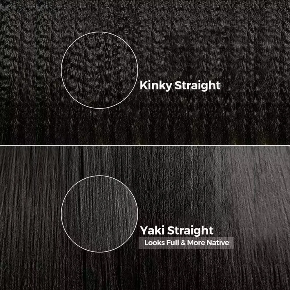 9x6 Lace Parting Max Glueless Wig Natural Kinky Straight / Yaki Straight Ready to Go Wig