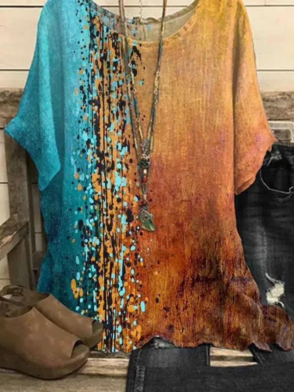 Women's Art Printed Casual Top