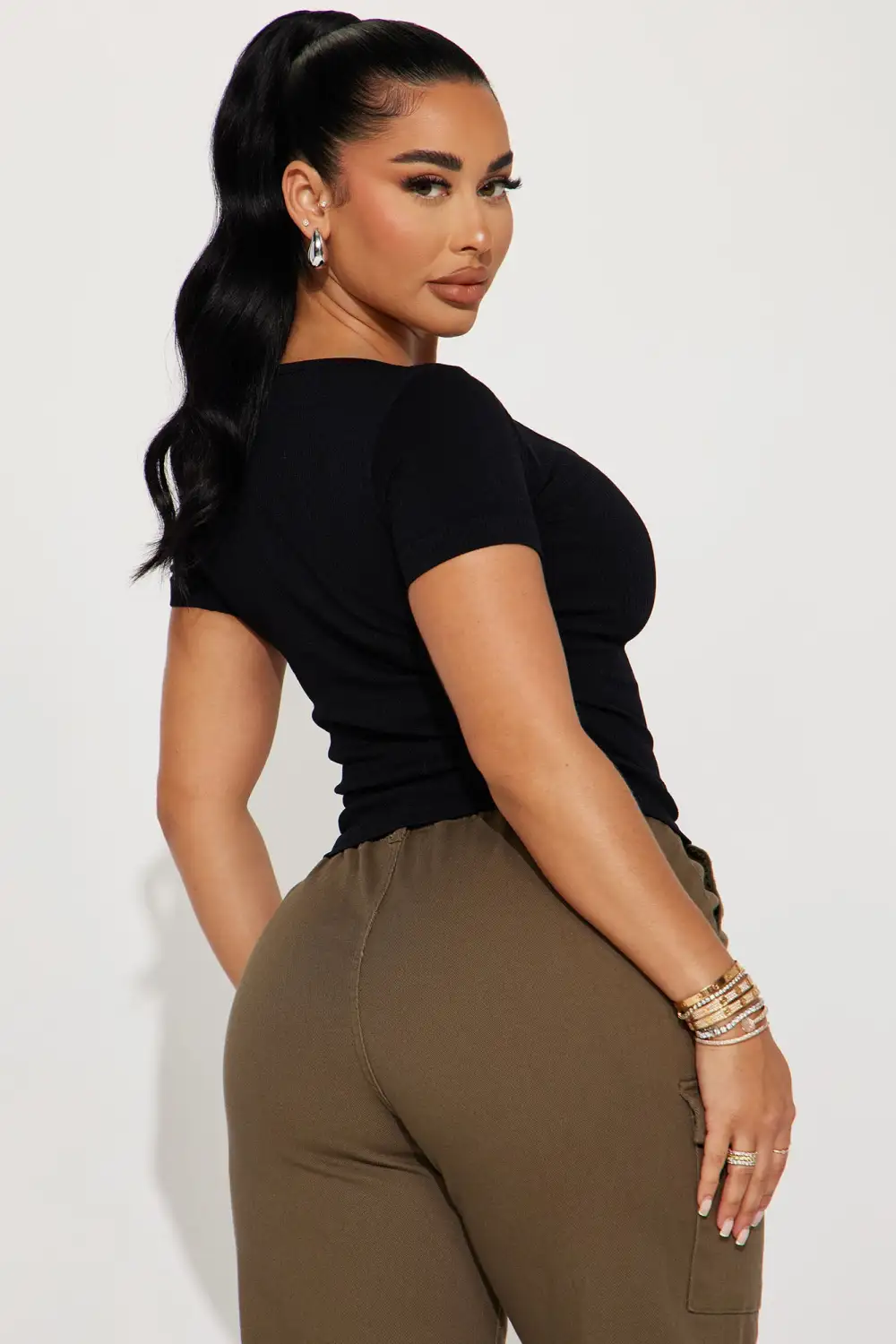 Reyna Seamless Top - Black