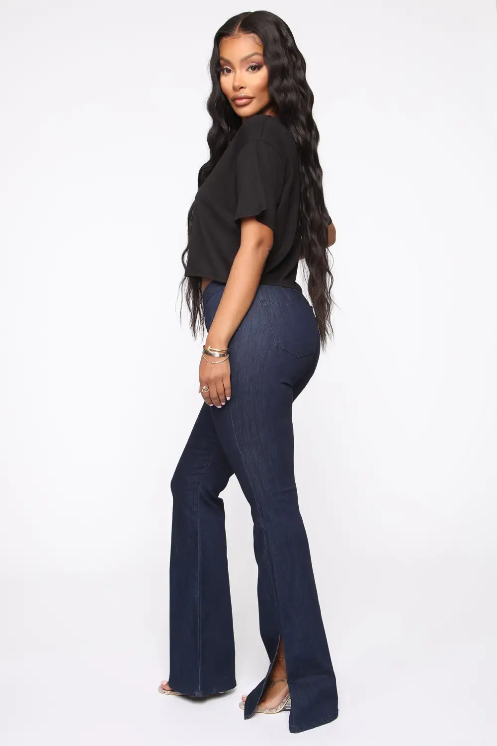 Leslie Cropped Tee - Black