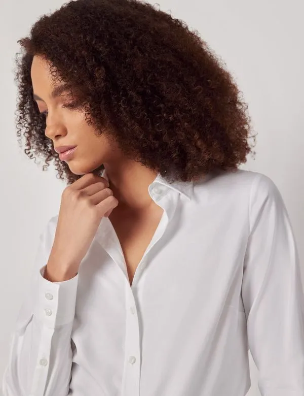 Twill Cotton Semi-Fitted Shirt