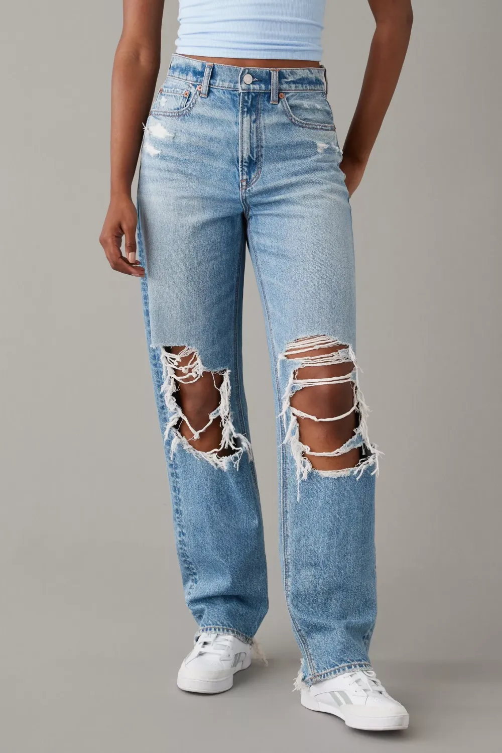 Strigid Ripped Highest Waist Baggy Straight Jean
