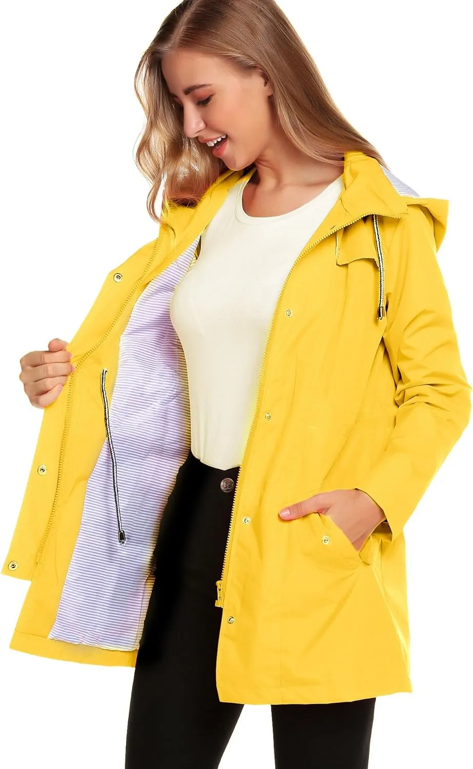 Womens Lightweight Hooded Waterproof Active Outdoor Rain Jacket S-XXL