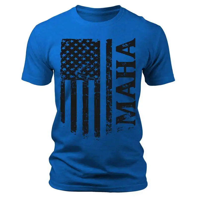 Men's Patriotic MAHA Make America Healthy Again American Flag T-Shirt, Gift for Dad, America, USA, Health, USA Flag, Gifts for Him