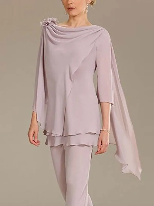 Chiffon floral airy party wedding women's set