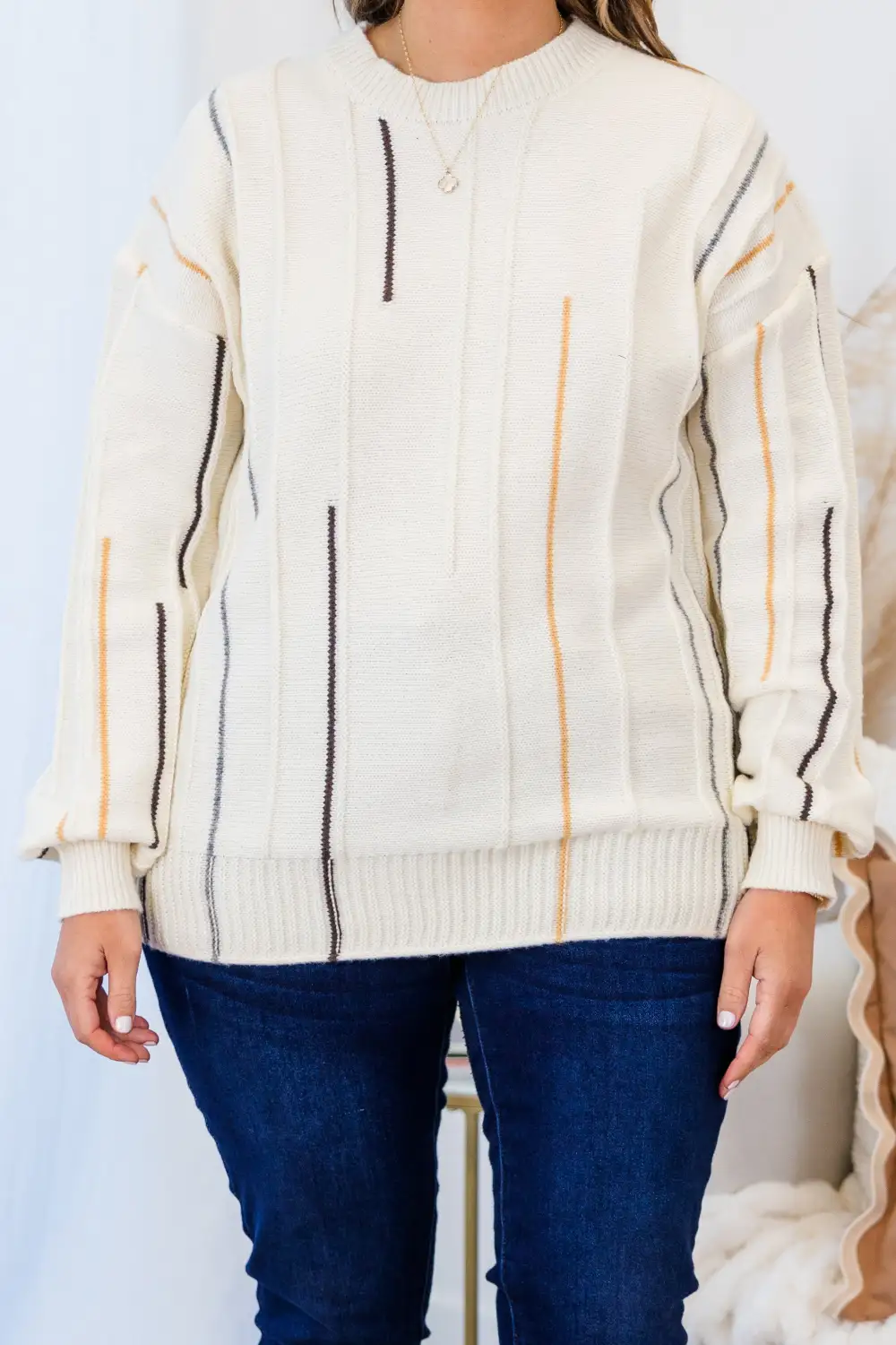 Sleepless Saturdays Sweater, White