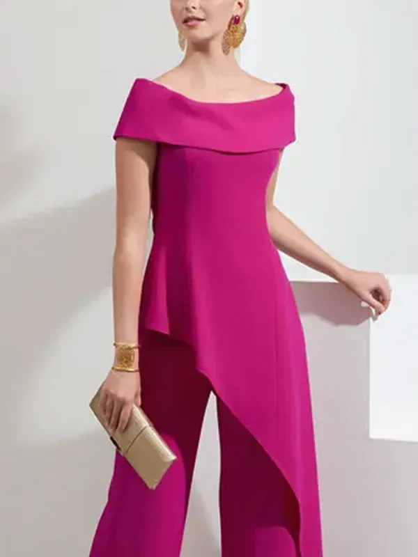 One-shoulder temperament design prom ladies suit