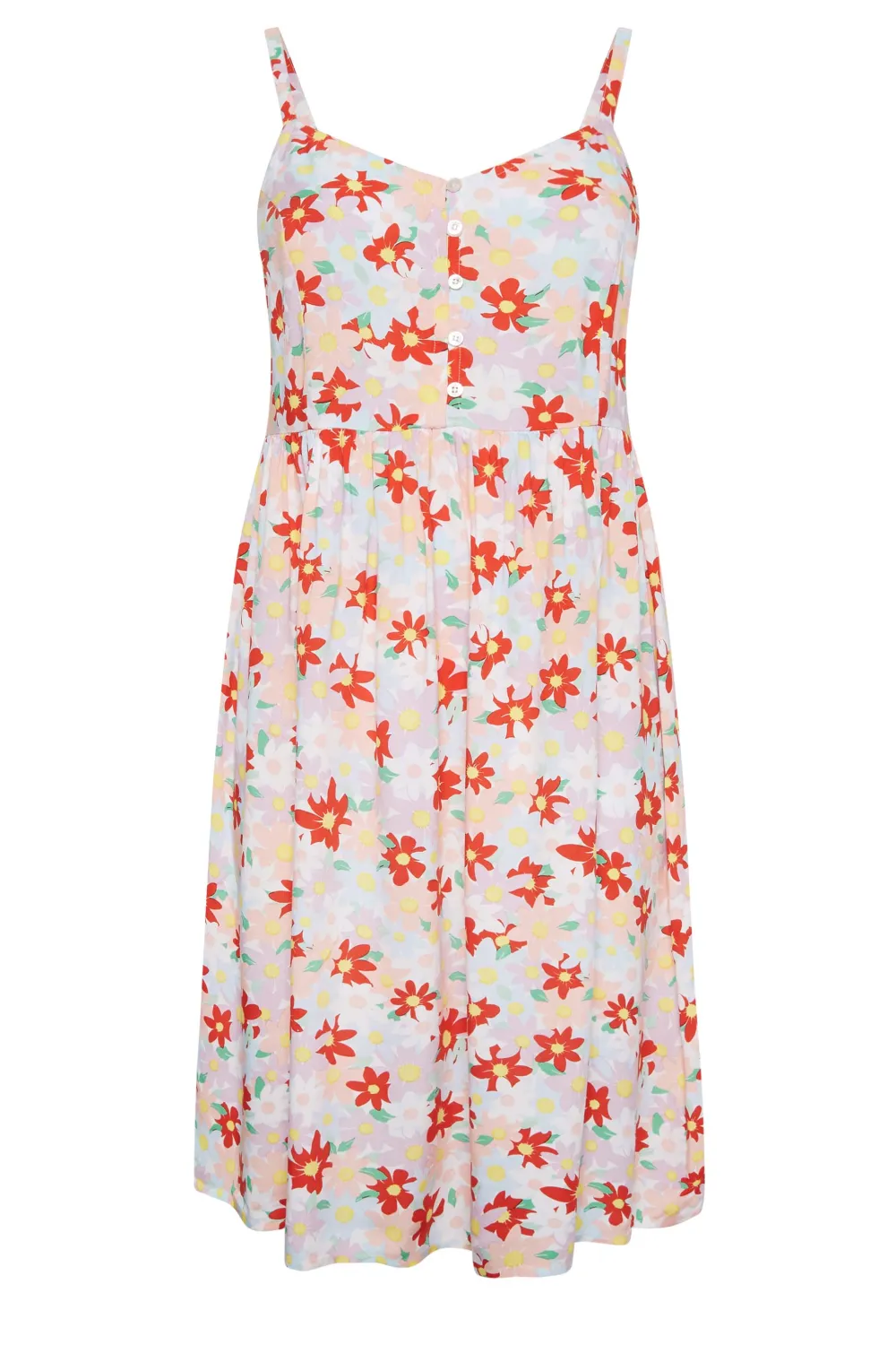 YOURS Curve White Floral Print Sundress
