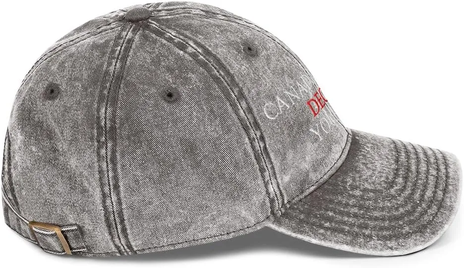 Canada Politely Declines Your Offer Hat, Embroidered Canada is Not for Sale Cap, Vintage Distressed Cotton Twill Dad Hat