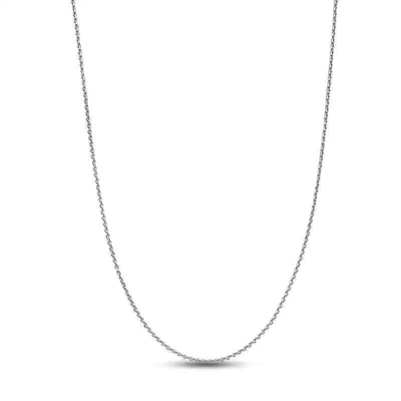 Solid Cable Chain Necklace Sterling Silver 20