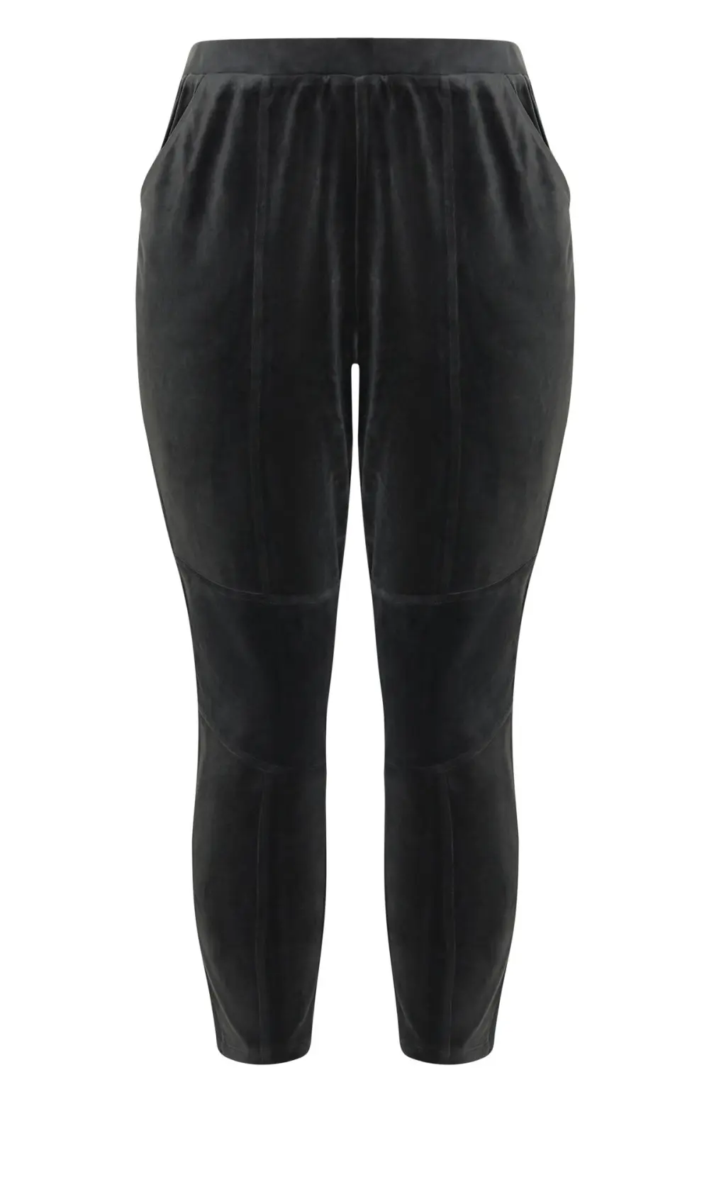 Evans Grey Velour Panel Pant