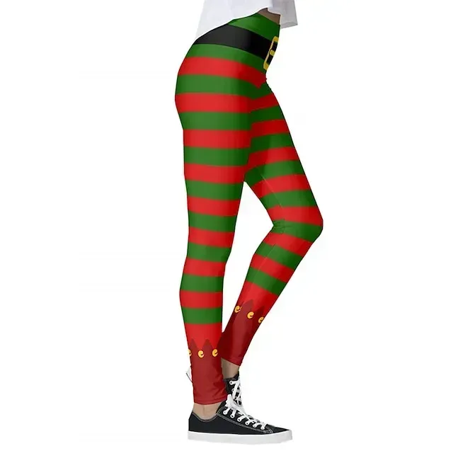 Santa Claus Leggings Jogger Pants Women's Christmas Christmas Christmas Eve Adults' Christmas New Year Eve Polyester Lycra Spandex Pants