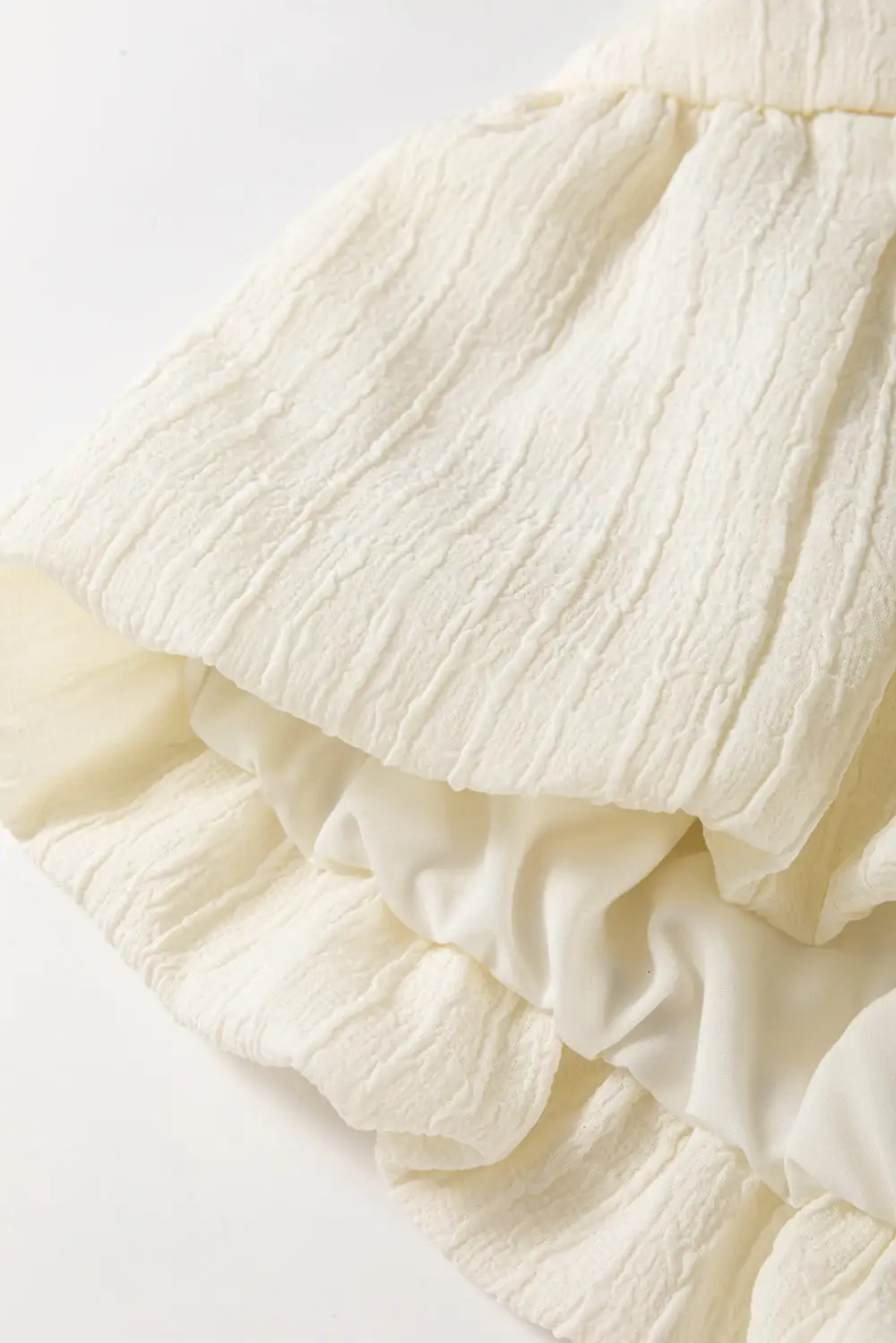 Bow Detail Textured Puff Sleeve Blouse