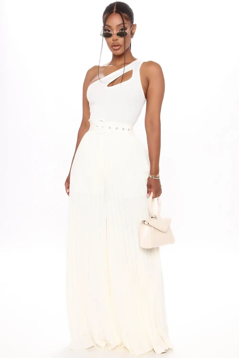 Carlie One Shoulder Bodysuit - Off White