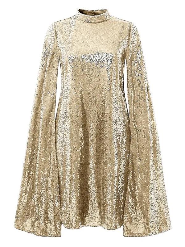 Women‘s Semi Formal Party Dress Sequin Dress Short Mini Dress Silver Gold Sleeveless Pure Color Sequins Split Spring Summer Crew Neck Stylish Elegant 2023 S M L XL XXL