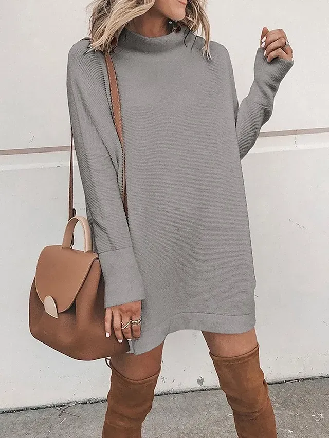 Women's Sweater Pullover Jumper Criss Cross Knitted Solid Color Stylish Casual Long Sleeve Regular Fit Sweater Cardigans V Neck Fall Winter Blue Purple Pink / Holiday / Going out