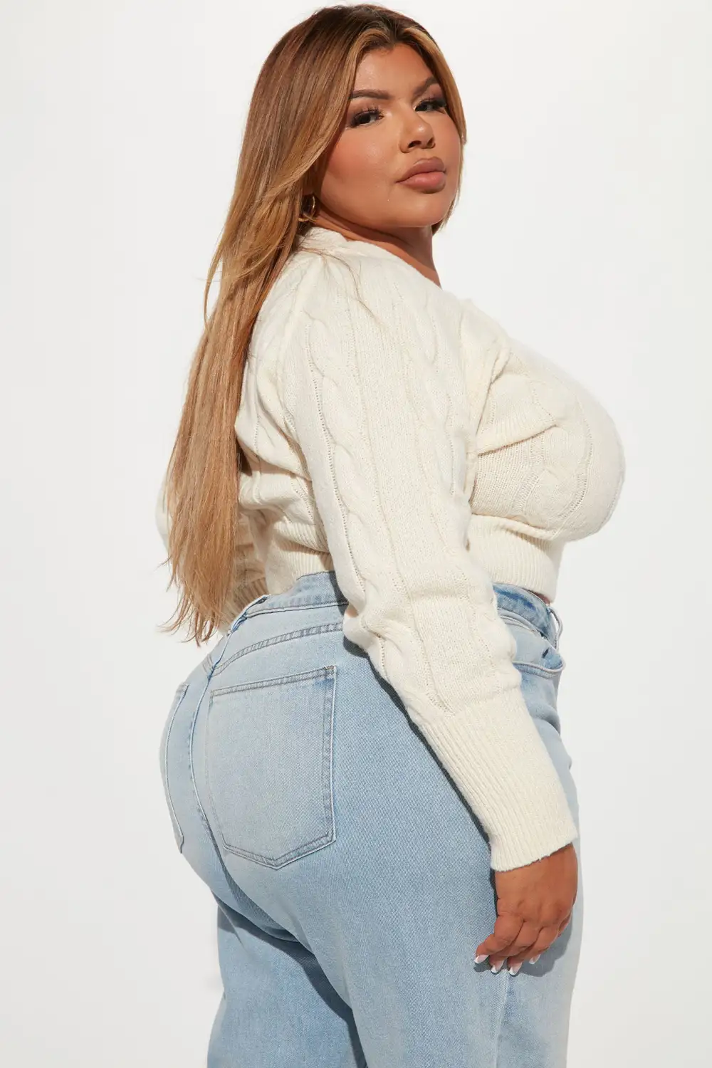 Charade Cable Knit Sweater - Ivory