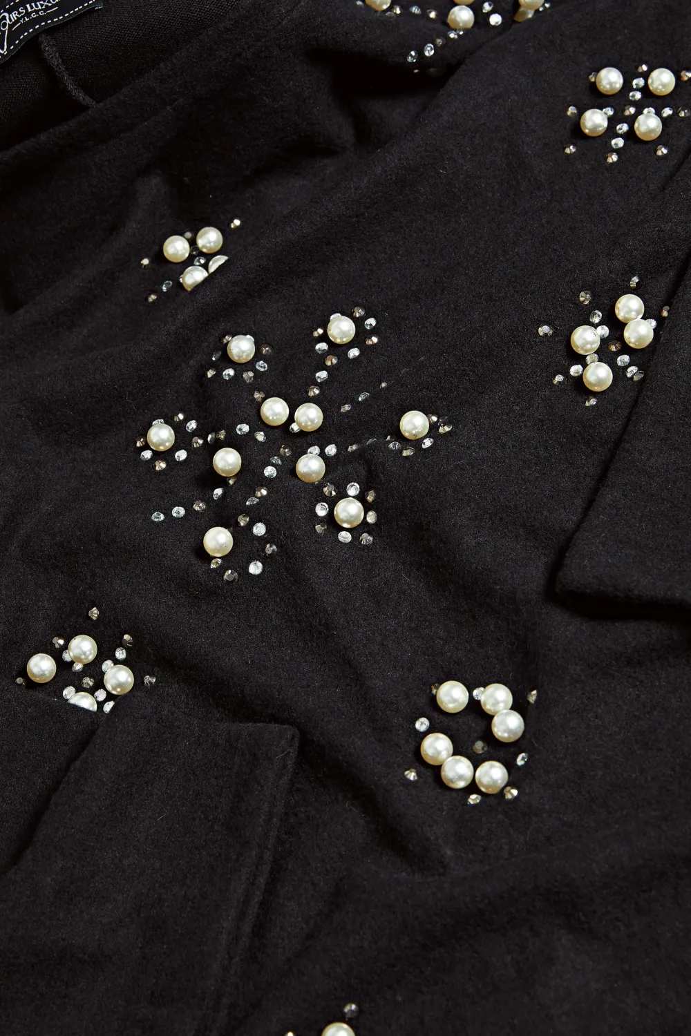 YOURS LUXURY Curve Black Stud & Pearl Embellished Sweatshirt