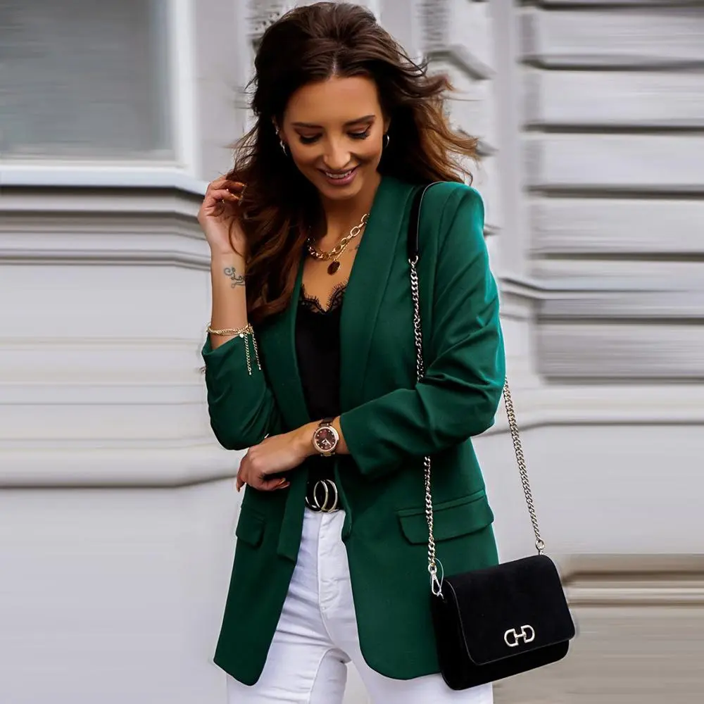 Casual Solid Color Slim Coats