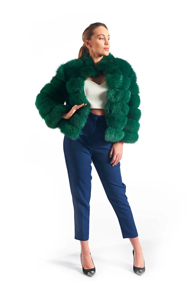 Green  Fox Fur Coat Women’s