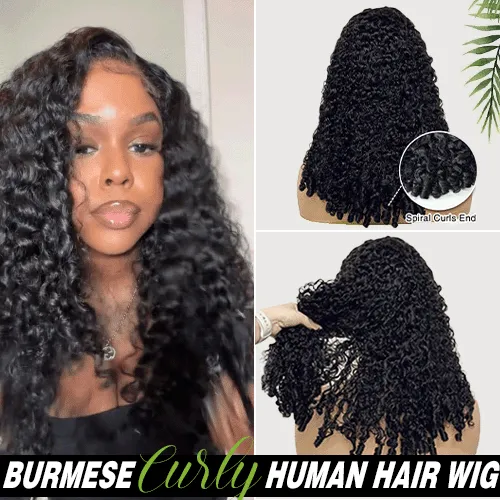 Sterly Burmese Curly Wig 7×6 / 13×6 Undetactable HD Lace Human Hair Wig 180% Density