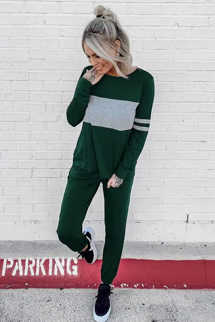 Women 2 Piece Long Sleeve Tracksuit with Long Pants