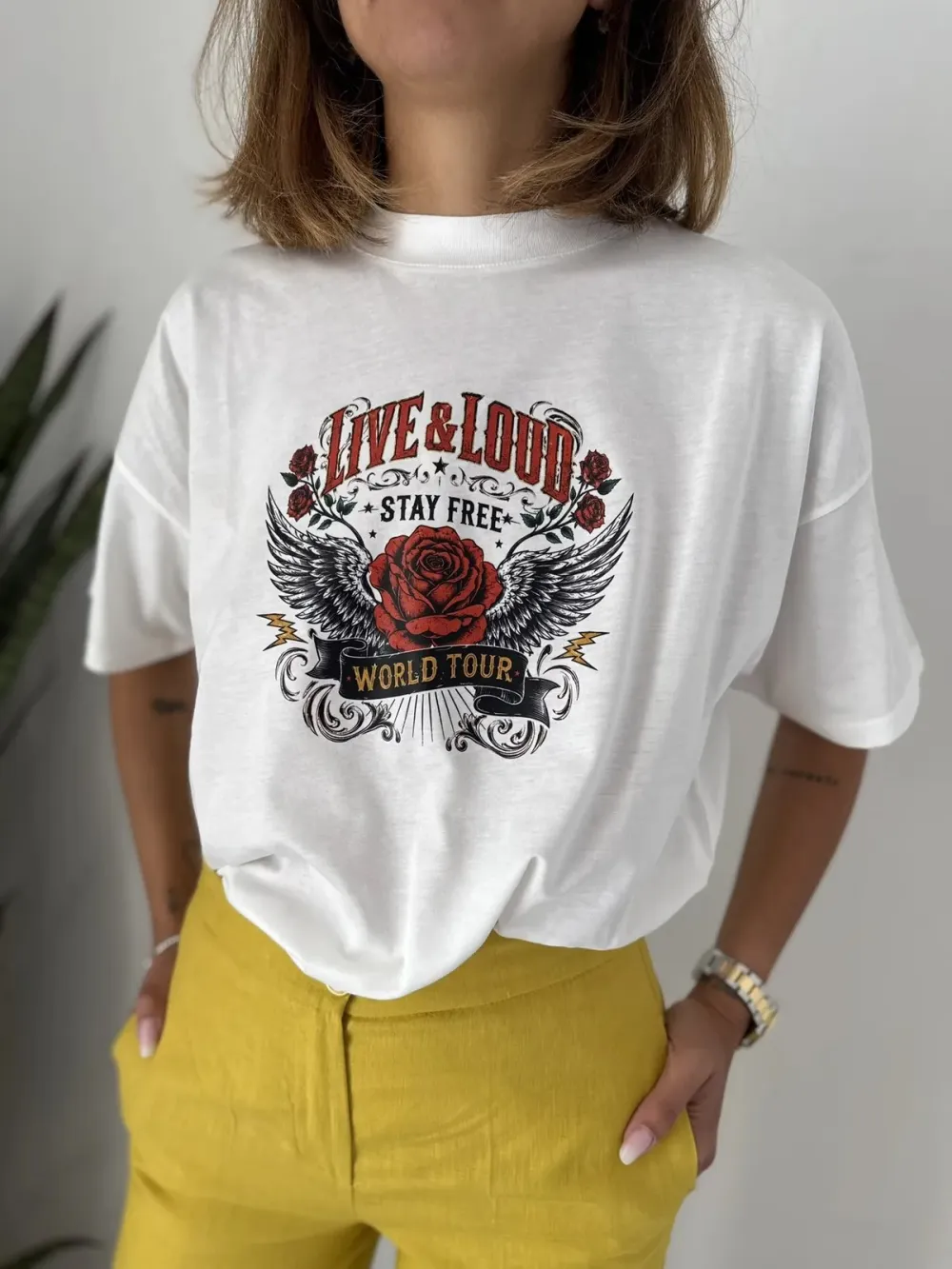 Everyday Graphic Crewneck Cotton Tee Pullover