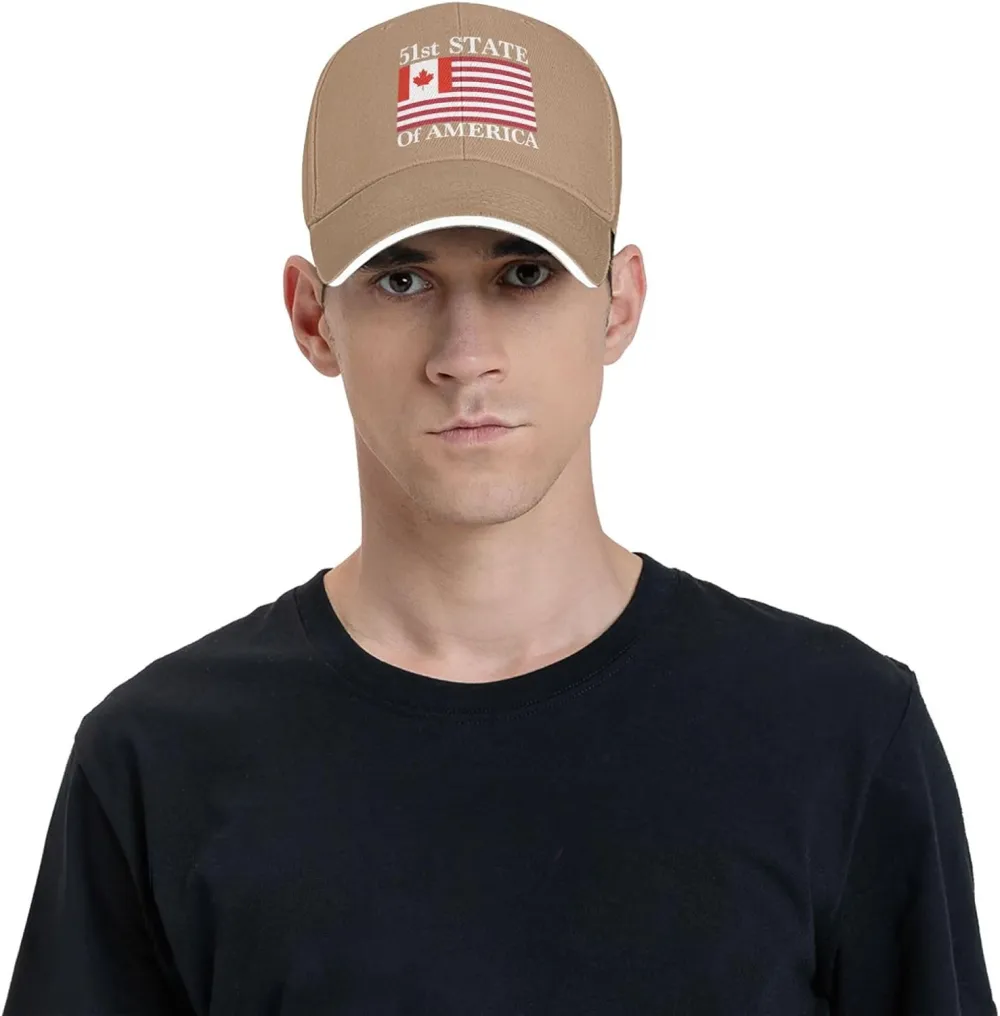 51st State Make Canada 51st State Hat Make America Canada Great Again Hat Cap for Men Women Black