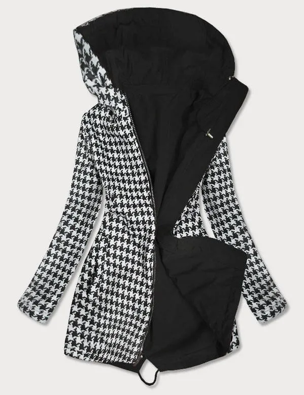 Reversible jacket with a hood