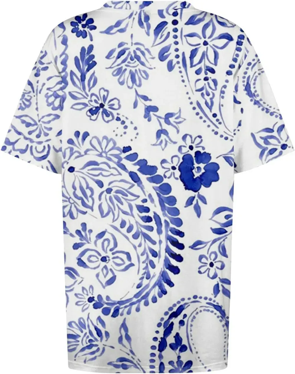 Plus Size Tops for Women Dressy Short Sleeve V Neck Shirts for Women Summer Tops for Women 2024 Floral Print Top