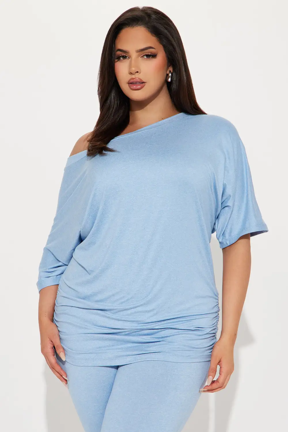 Camila Short Sleeve Legging Set - Blue