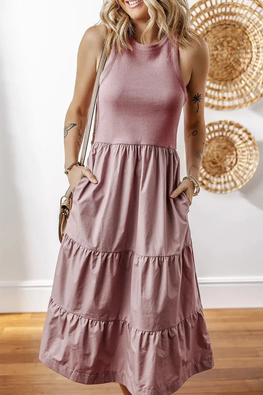 Relaxed Tie Detail Maxi Dress