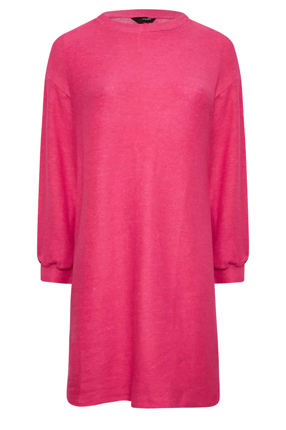 YOURS Curve Hot Pink Soft Touch Midi Jumper Dress
