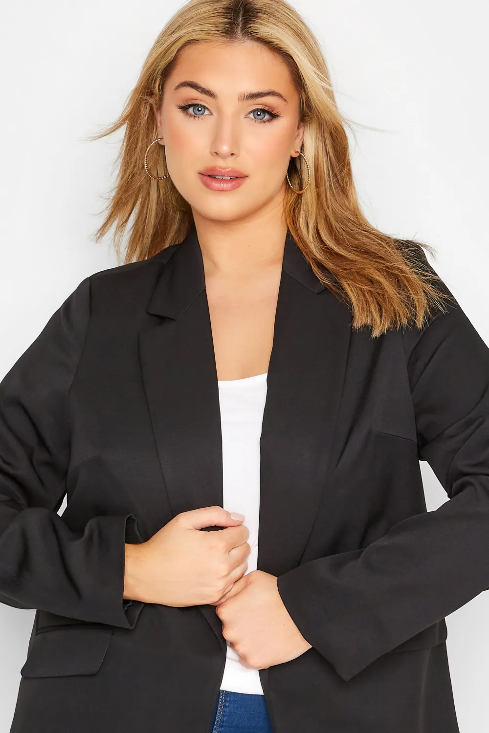 YOURS Curve Black Lined Blazer