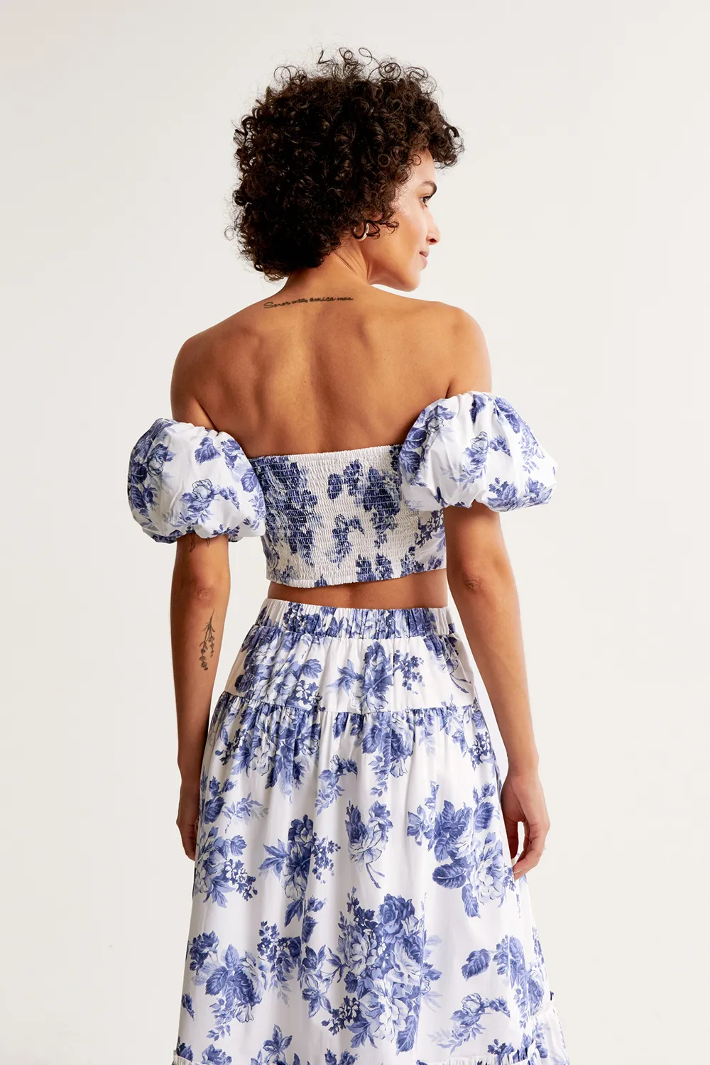 Poplin Off-The-Shoulder Set Top