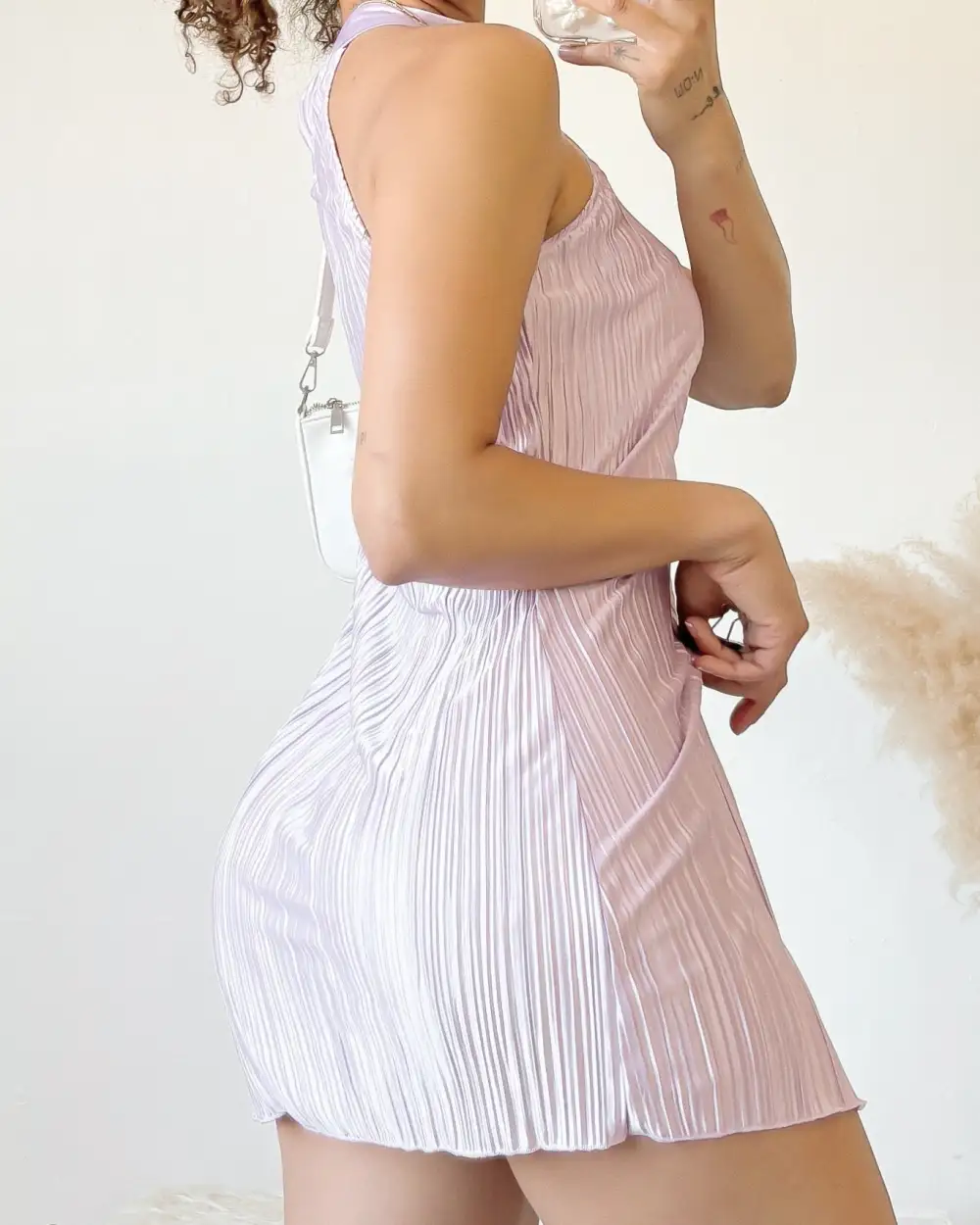 JOHANNA HALTER NECK DRESS (LILAC)