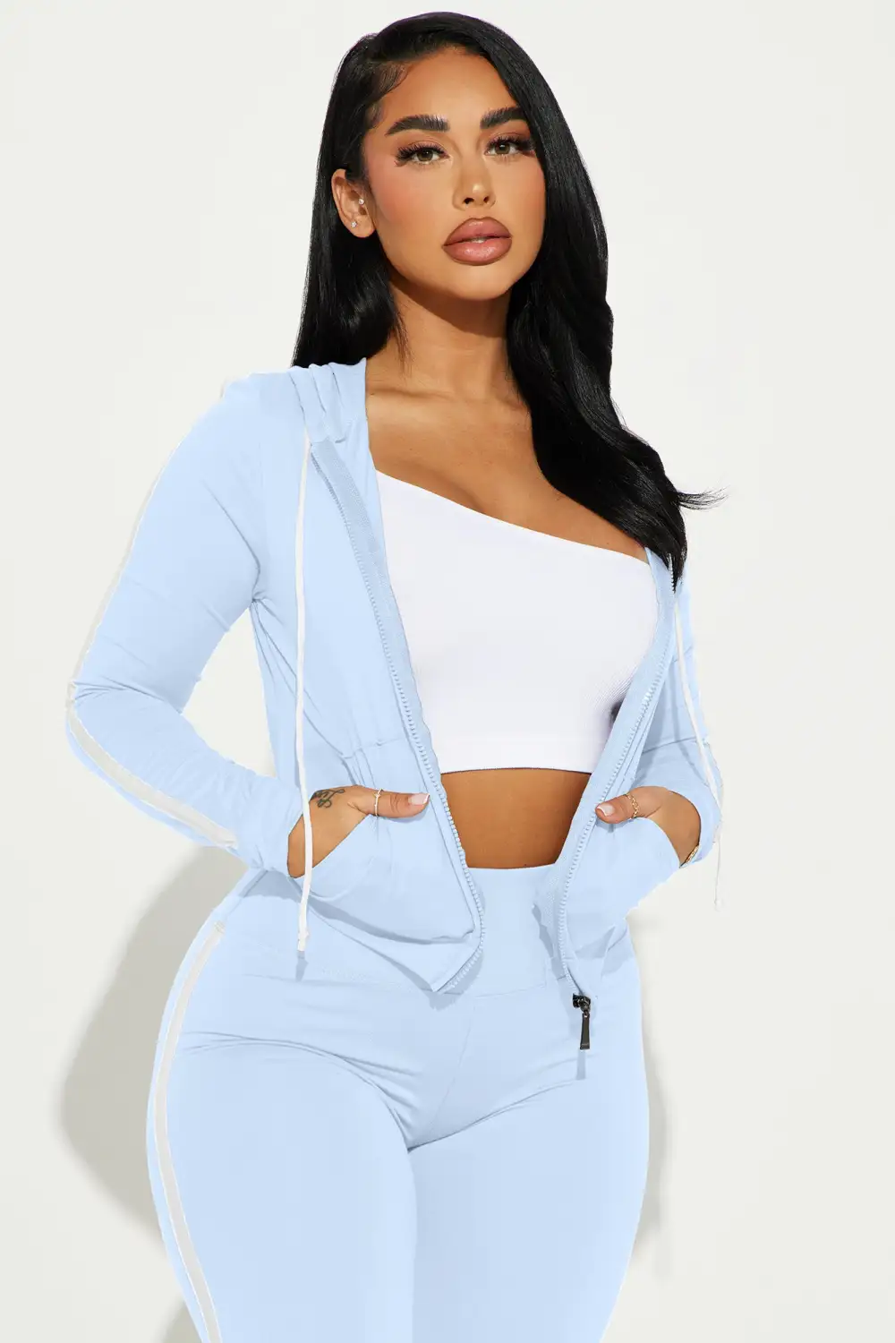 Tennis Courts III Zip Set - Baby Blue