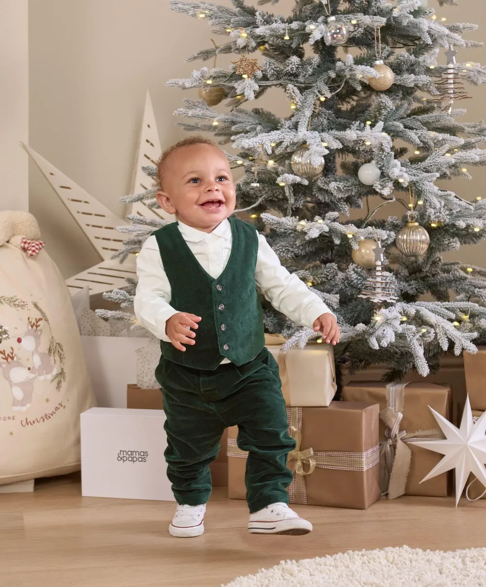 Velour Suit Set (3 Piece) - Emerald Green