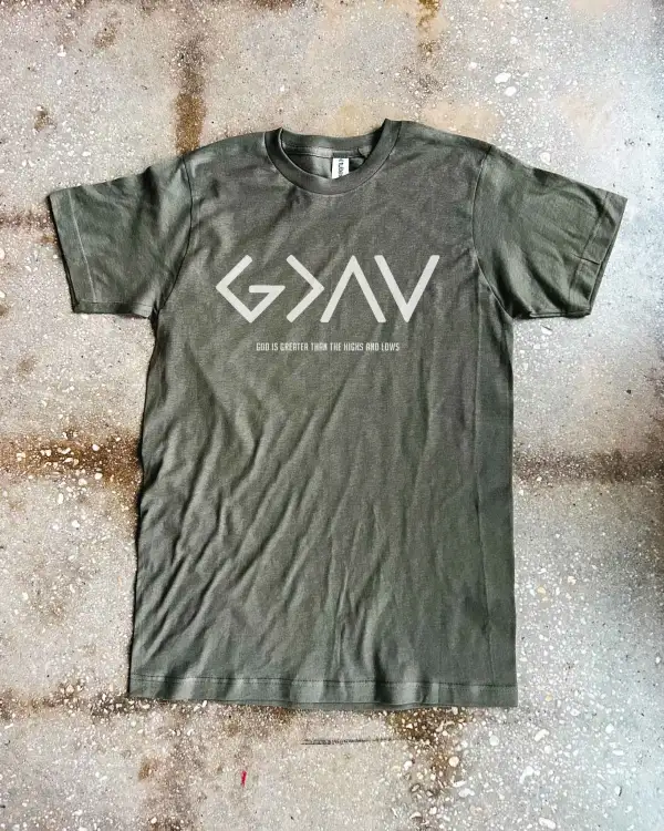 God Is Greater Than The Highs And Lows Adult Box T-Shirt