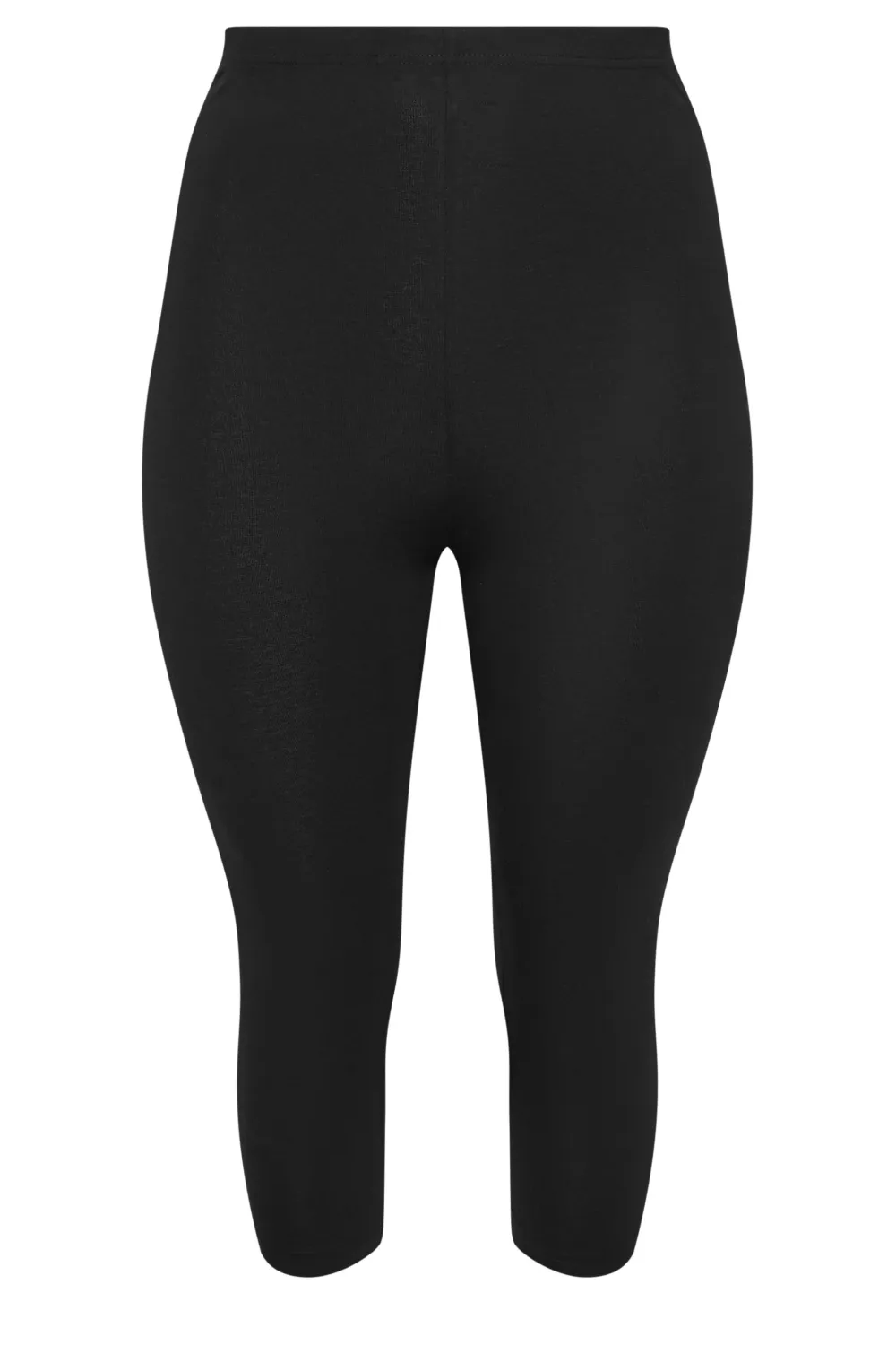 YOURS Curve 2 PACK Black & White Ditsy Floral Print Cropped Leggings