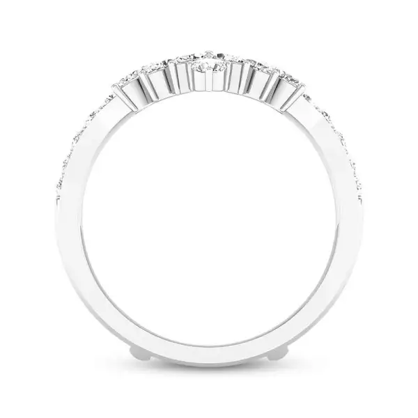 Diamond Enhancer Ring 3/4 ct tw Marquise/Round 14K White Gold