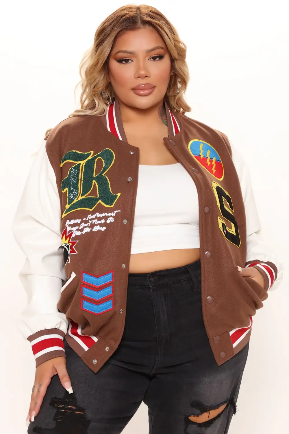 Winning Game Varsity Jacket - Chocolate