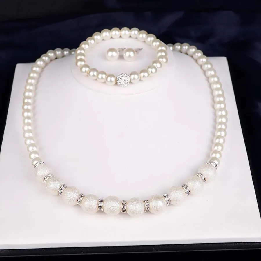 Necklace bracelet earring set three piece set