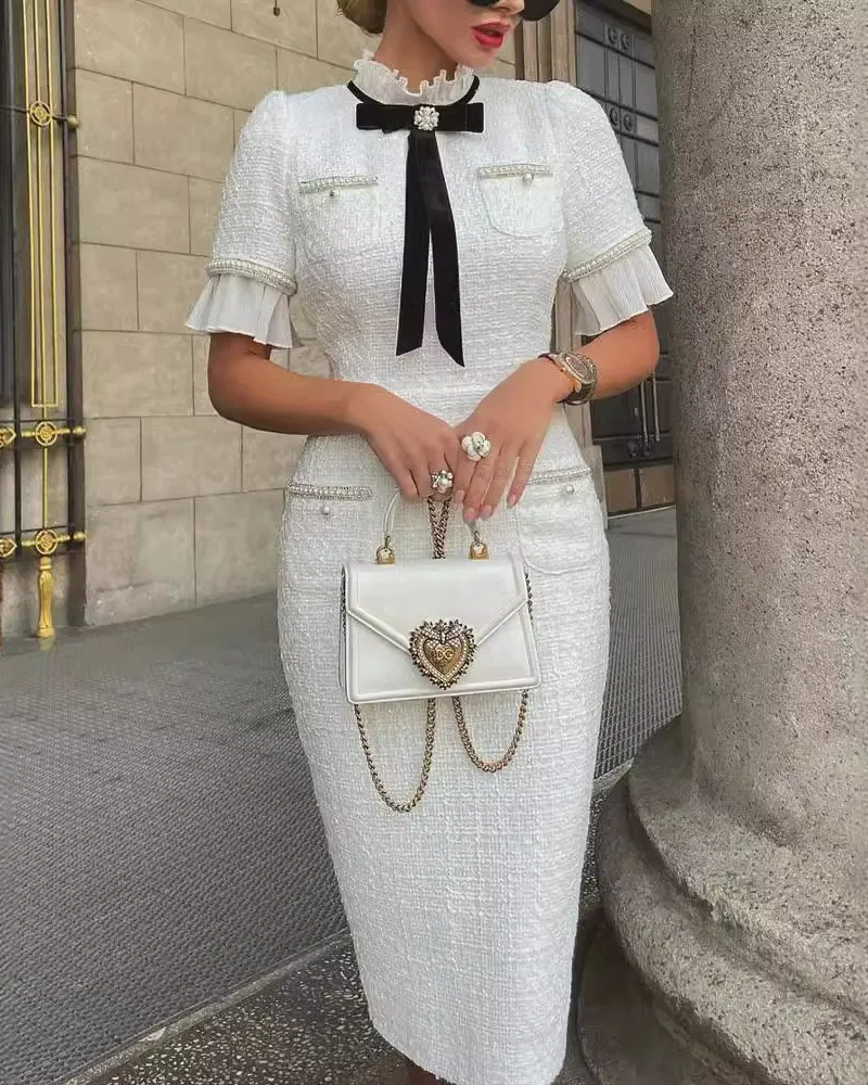 Easy Fit Bodycon Tie Detail Dress
