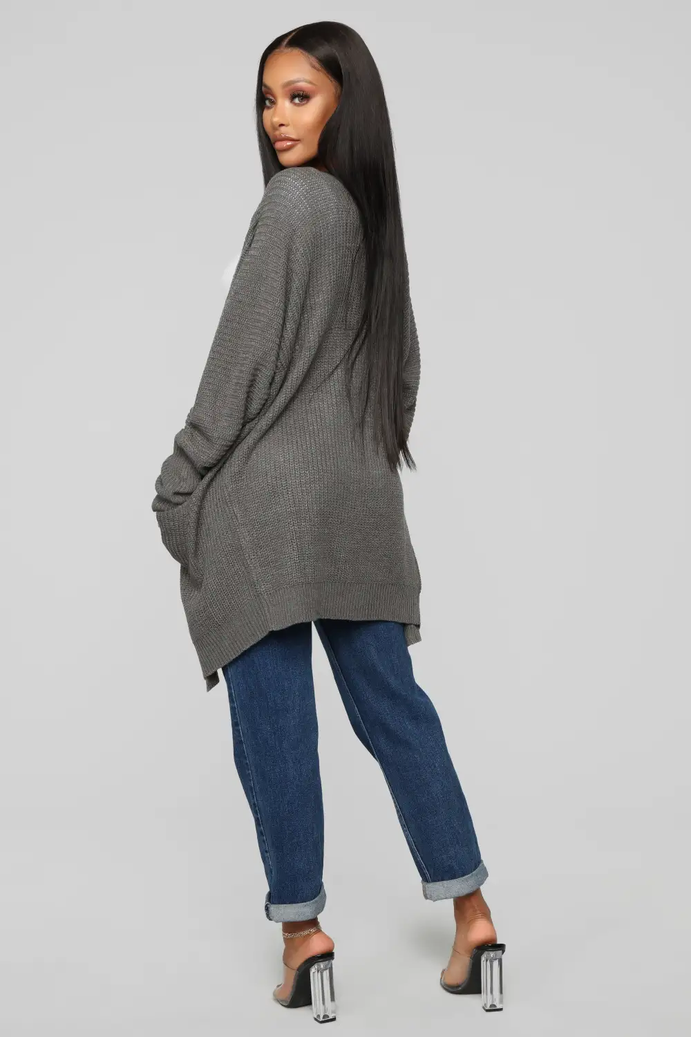 Reserved For You Cardigan - Heather Grey