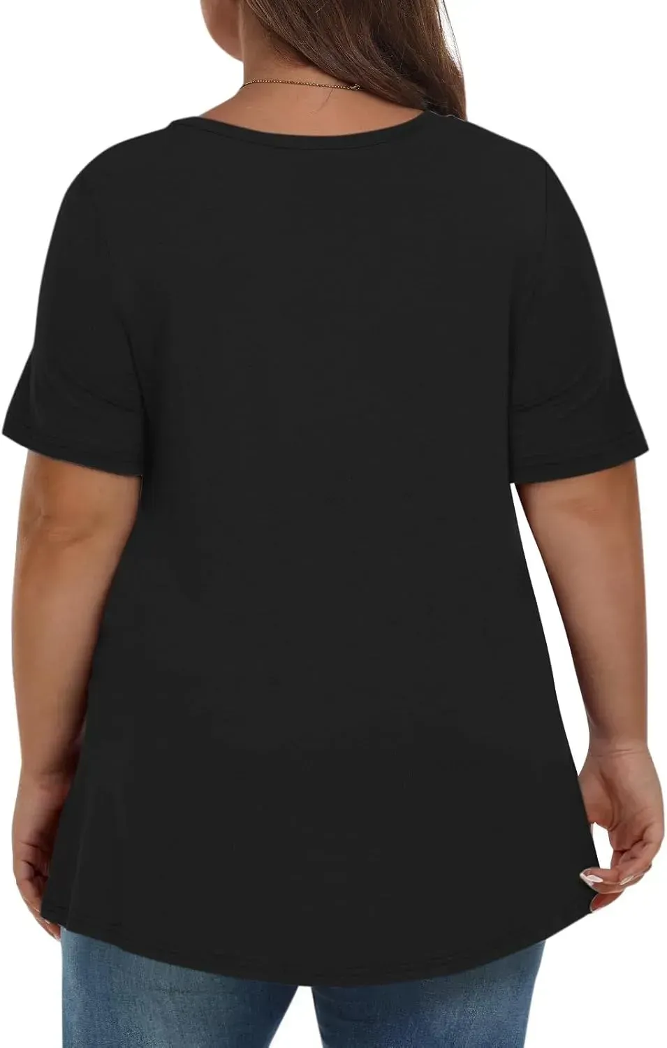 Plus Size Tops for Women Dressy Short Sleeve V Neck Shirts for Women Summer Tops for Women 2024 Floral Print Top