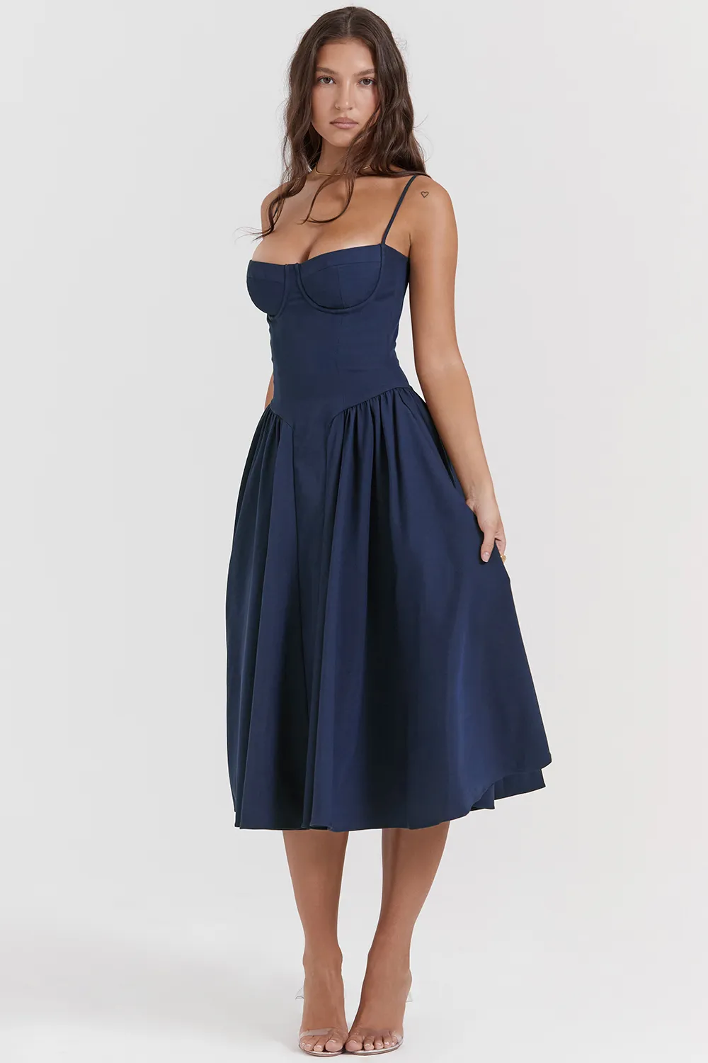TAUPE CORSET SUNDRESS
