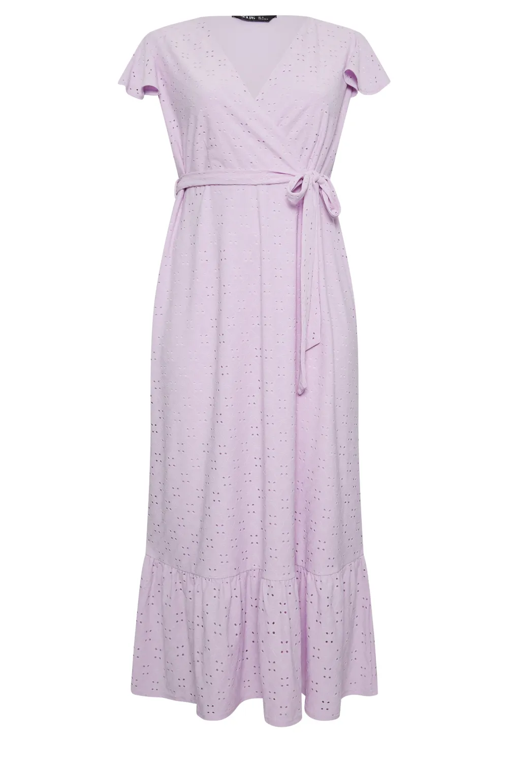 YOURS Curve Lilac Purple Broderie Anglaise Maxi Dress