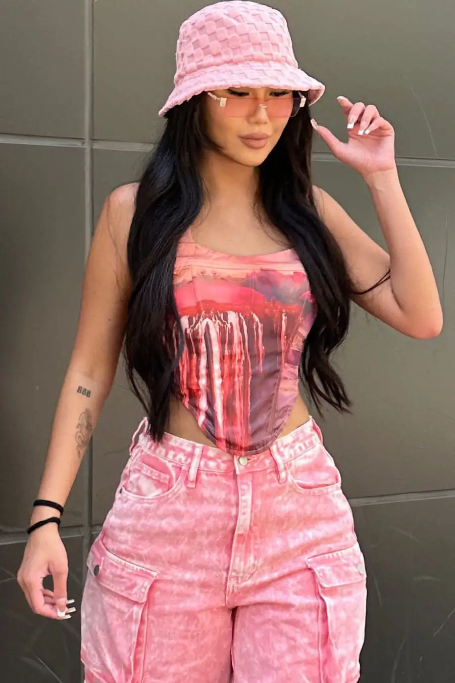 Adventures Ahead Corset Top - Orange/combo